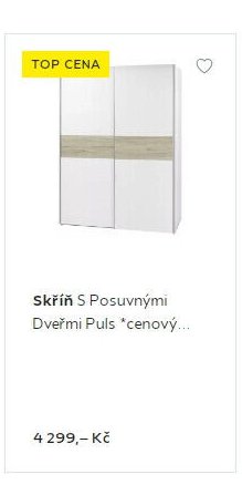 Skříň s posuvnými dveřmi Puls