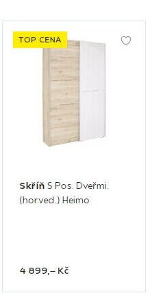 Skříň s pos. dveřmi (hor.ved.) Heimo