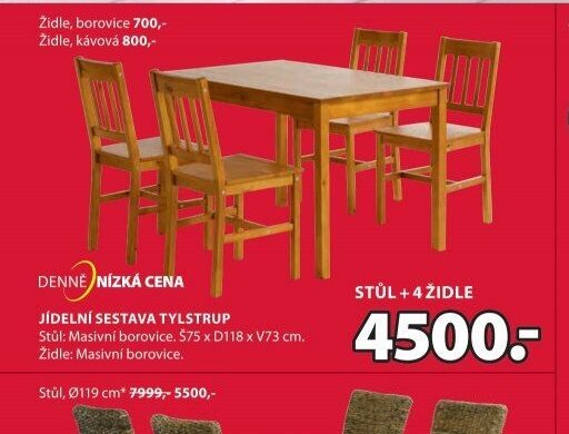 Jídelní sestava TYLSTRUP