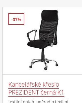Kancelářské křeslo PREZIDENT černá K1
