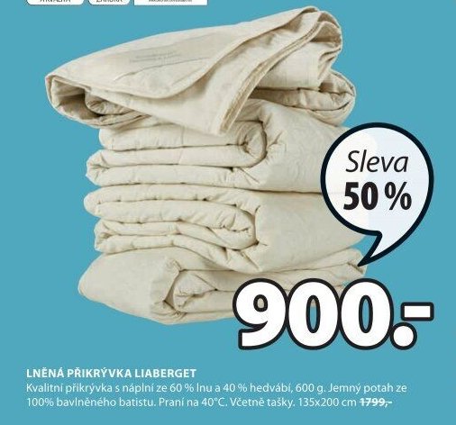 LNĚNÁ PŘIKRÝVKA LIABERGET