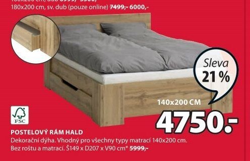 Postelový rám HALD