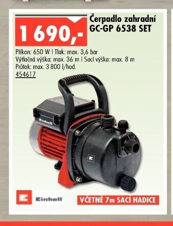 Čerpadlo zahradní GC-GP 6538 SET