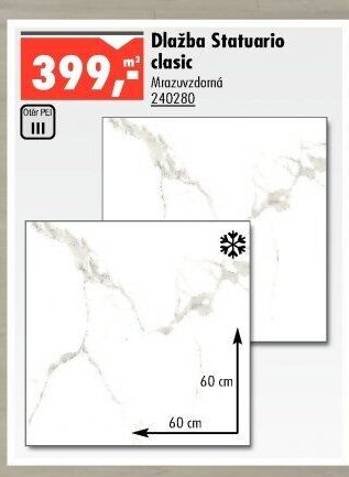 Dlažba Statuario clasic