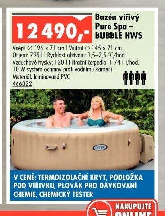 Bazén vířivý Pure Spa - BUBBLE HWS