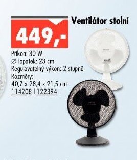 Ventilátor stolní