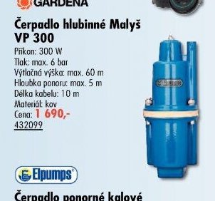Čerpadlo hlubinné Malýš VP 300