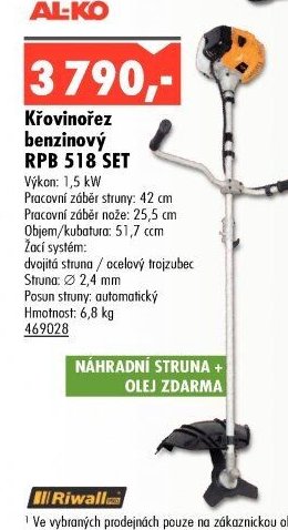 Křovinořez benzínový RPB 518 SET