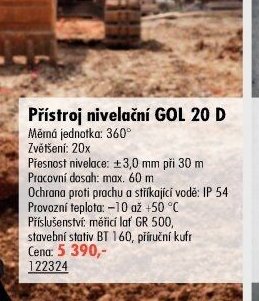 Přístroj nivelační GOL 20 D