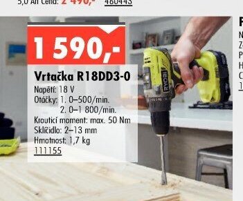 Vrtačka R18DD3-0