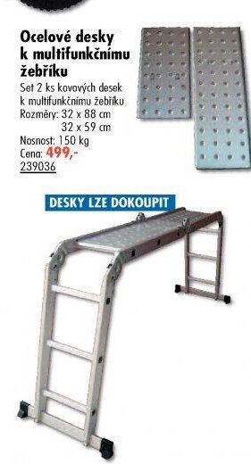 Ocelové desky k multifunkčnímu žebříku
