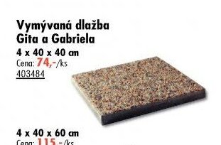 Vymývaná dlažba Gita a Gabriela