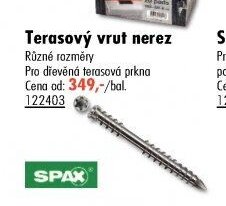 Terasový vrut nerez
