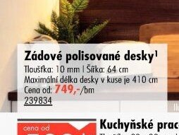 Zádové polisované desky