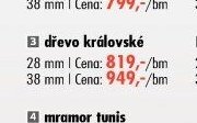 Kuchyňské pracovní desky dřevo královské