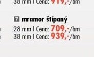 Kuchyňské pracovní desky mramor štípaný