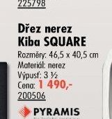 Dřez nerez Kiba SQUARE