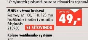Mřížka větrací kruhová