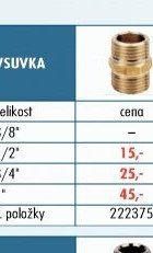 Mosazné fitinky - Redukce FEMA