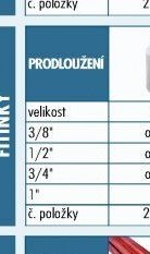 Pochromované fitinky - Prodloužení