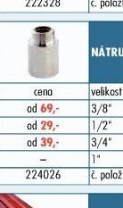 Pochromované fitinky - Nátrubek