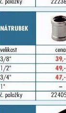 Pochromované fitinky - Vsuvka
