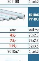 Rozvody PPR - Trubka PP-RCT 3 m