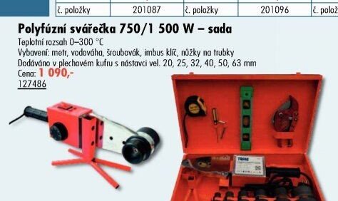 Polyfúzní svářečka 750/1 500 W