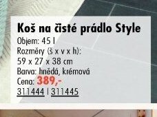 Koš na čisté prádlo Style