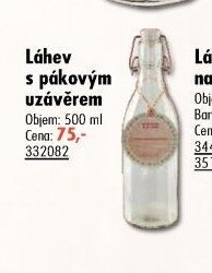 Láhev s pákovým uzávěrem