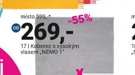 Koberec s vysokým vlasem „NEMO 1“