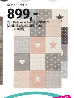 Dětské koberce „MICKEY, MINNIE a UNICORN“