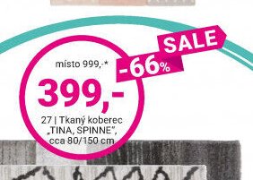 Tkaný koberec „TINA, SPINNE“