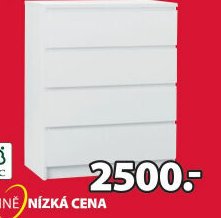 KOMODA LIMFJORDEN 4 zásuvky, bílá