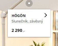 HÖGÖN Slunečník, závěsný