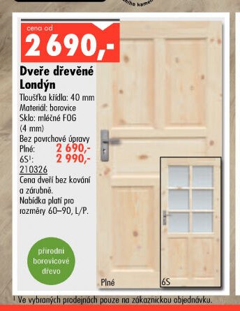 Dveře dřevěné Londýn
