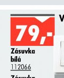 Zásuvka bílá