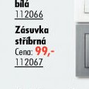 Zásuvka stříbrná