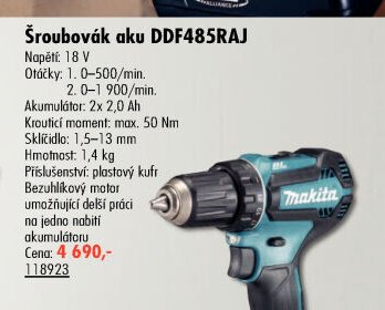 Šroubovák aku DDF485RAJ