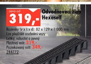 Odvodňovací žlab Hexaself