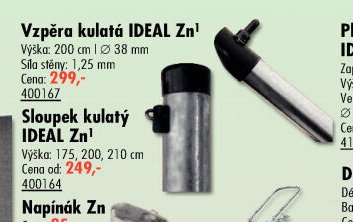 Vzpěra kulatá IDEAL Zn