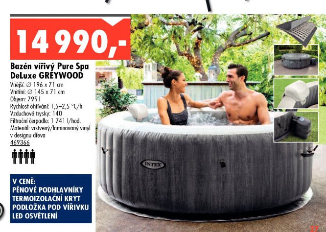 Bazén vířivý Pure Spa Deluxe GREYWOOD