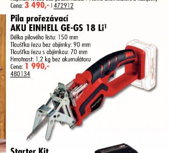 Pila prořezávací AKU EINHELL GE-GS 18 Li