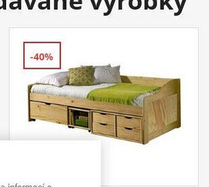 Postel se zásuvkami