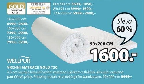 Vrchní matrace GOLD T30