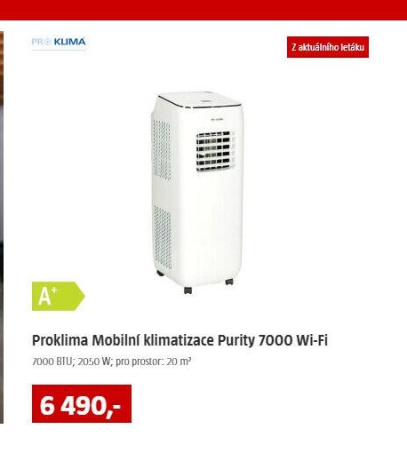 Proklima Mobilní klimatizace Purity 7000 Wi-Fi