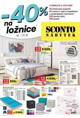akční leták Sconto nábytek 12.8.2022-21.8.2022