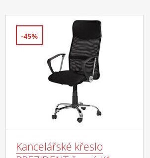 Kancelářské křeslo PREZIDENT černá K1