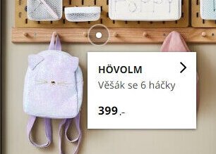 HÖVOLM Věšák se 6 háčky