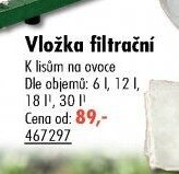 Vložka filtrační